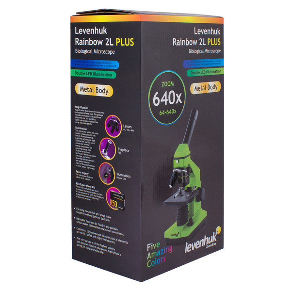 Levenhuk Microscope Rainbow 2L Plus Lime