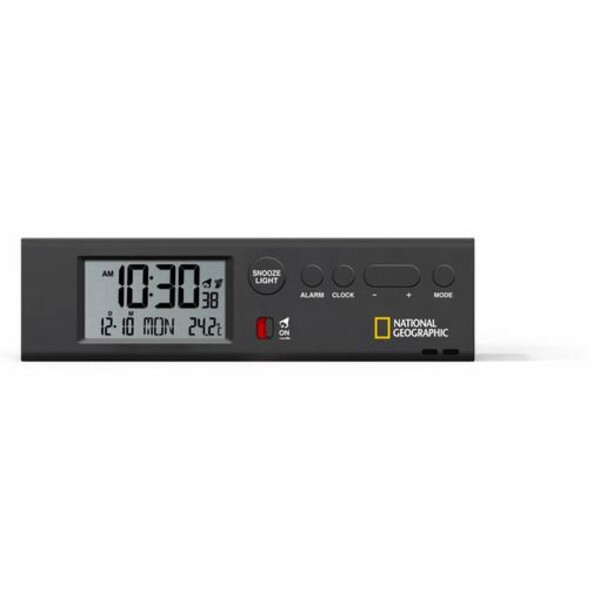 National Geographic World Time Clock with Temperature and Flashlight