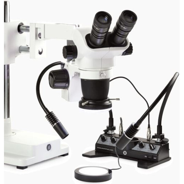 Euromex LE.5212 illumination station, 2 white handpieces, 395nm, ringlight, transmitted light