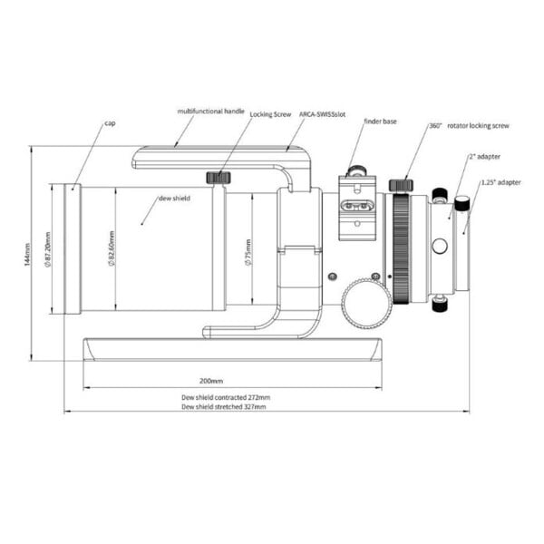 Sharpstar Apochromatic refractor AP 61/270 EDPH III OTA