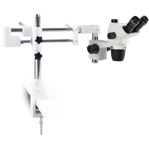 Euromex Stereo zoom microscope NZ.1703-BC, 6.5-55x, Doppelarm, Tischklemme, trino