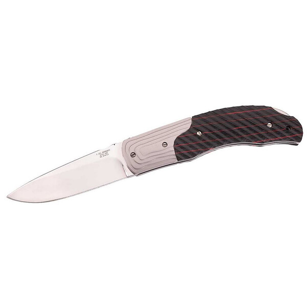 Herbertz Cuchillos Cuchillo de bolsillo de madera de pakka rojo/negro