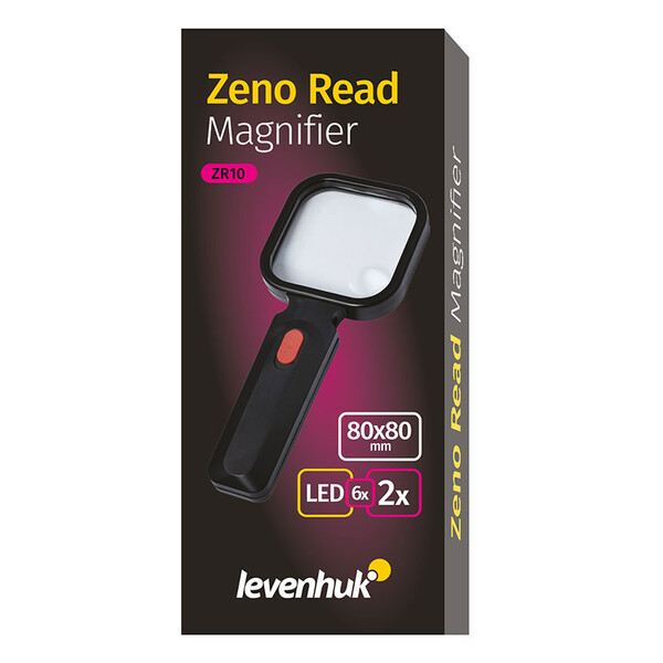 Levenhuk Magnifying glass Zeno Read ZR10 White 80mm 2x / 6x