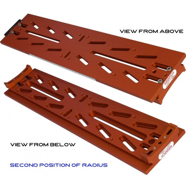 Geoptik Slitta a coda di rondine Losmandy-Style con supporti cuscinetto per C8