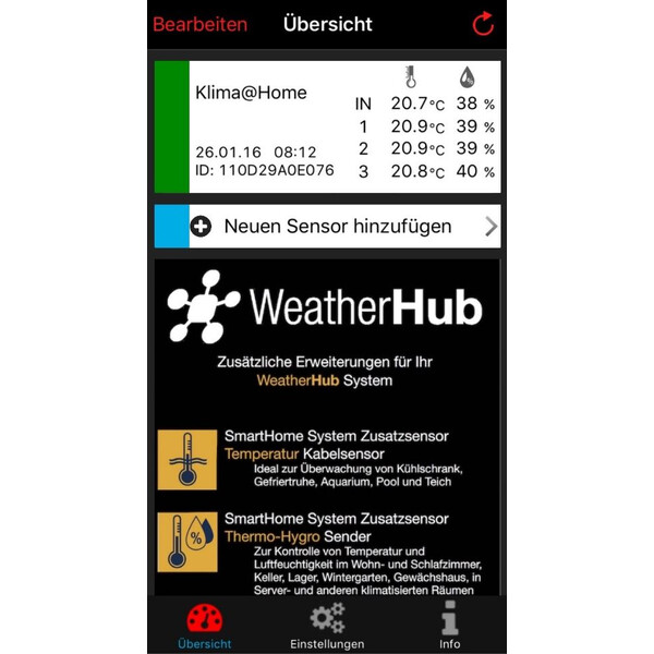 TFA WeatherHub Starter-Set with wireless thermo and hygro meter