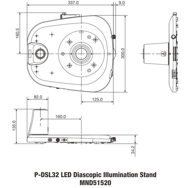 Nikon Stand column P-DSL32 LED Plain Base for transmitted light with pillar