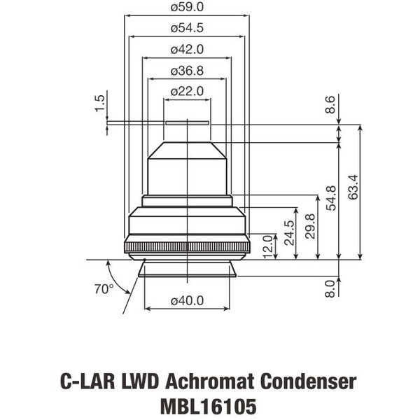 Nikon LWD Achromat Condenser A.A. 10 mm