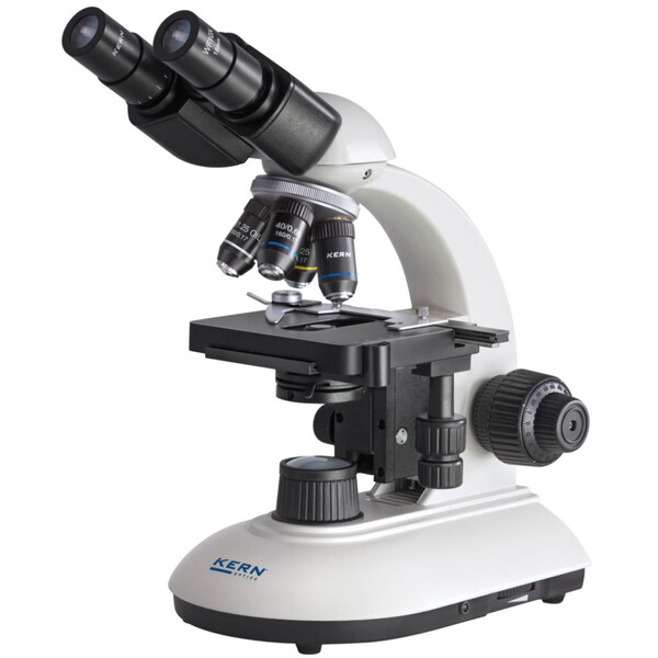 Kern Microscope Bino Achromat 4/10/20/40, WF10x18, 3W LED, OBE 108