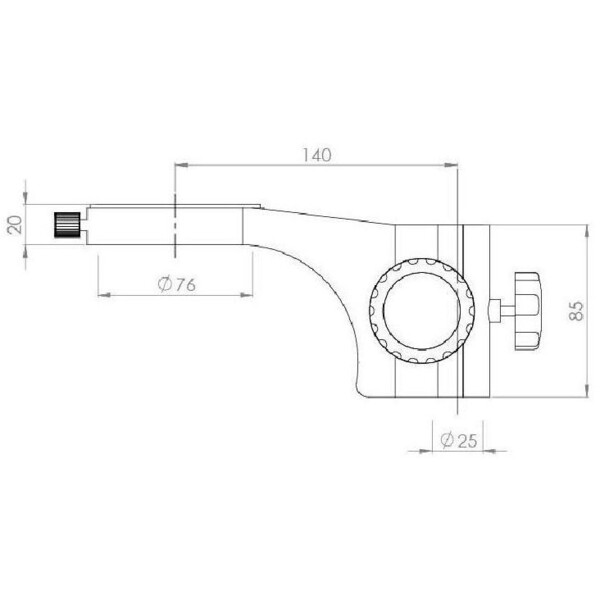 Kern Stereo zoom microscope OZM 912, bino, 7x-45x, HSWF 10x23 mm, Stativ, Einarm (430 mm x 385 mm) m. Tischplatte, Ringlicht LED 4.5 W