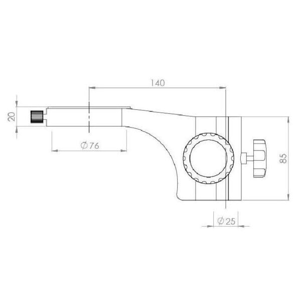 Kern Stereo zoom microscope OZM 913, trino, 7x-45x, HSWF 10x23 mm, Stativ, Einarm (515 mm x 614 mm) m. Tischplatte, Ringlicht LED 4.5 W