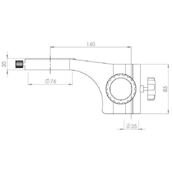 Kern Stereo zoom microscope OZM 932, bino, 7-45x, HSWF 10x23 mm, Stativ doppelarm, 430x480mm, m. Tischplatte, Ringlicht LED 4.5 W