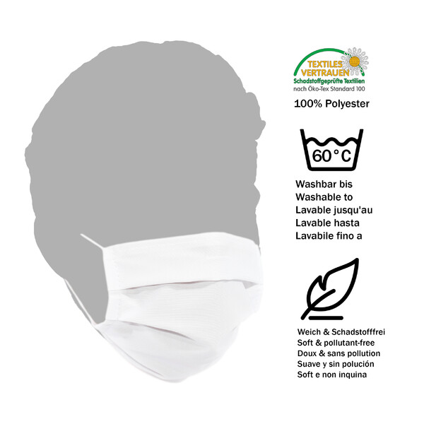 Masketo Face mask polyester white