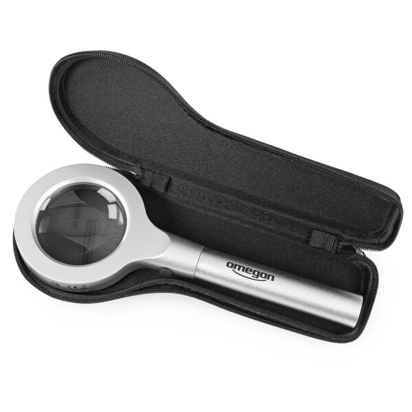 Omegon Magnifying glass 85mm LED illuminated magnifier