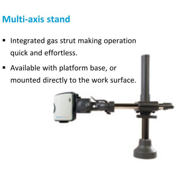 Vision Engineering Microscope EVO Cam II, ECO2504, 360°/34°, multi-axis, LED light, HDMI, USB3, 24" Full HD