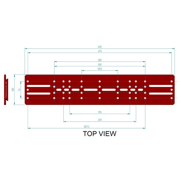 PrimaLuceLab PLUS Losmandy-style prism rail, 495mm