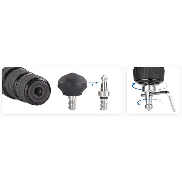 Leofoto Carbon tripod LS-255CEX Ranger mit Nivelliereinrichtung + Videoneiger BV-5