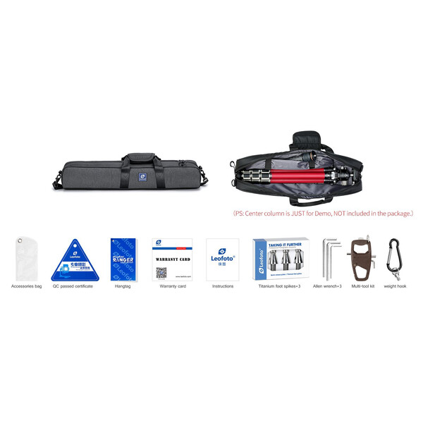 Leofoto Carbon tripod LA-324C Athena Red + Ballhead LH-40
