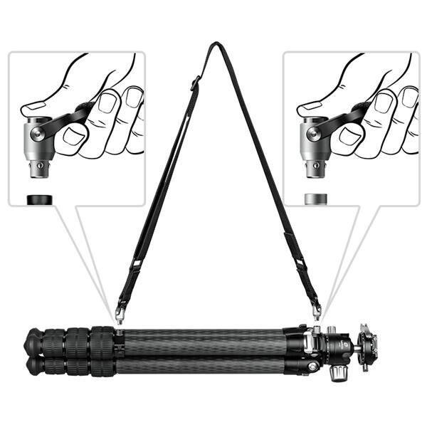 Leofoto Strap-32LM inkl. QD-Stativbeinschelle 32mm und QD-Buchse 3/8"