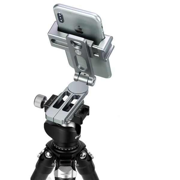 Leofoto Mounting Smartphoneklemme & Stativ PS-2 Silver