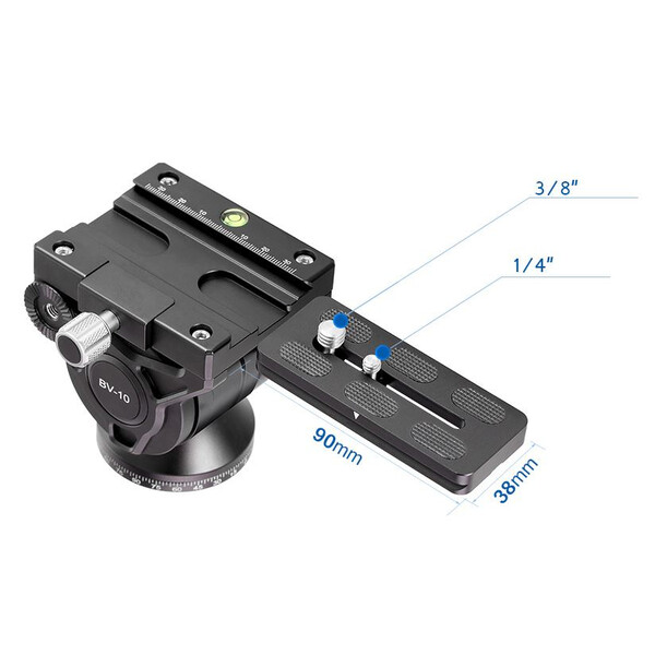 Leofoto Carbon monopod MF-324C + VD-04 pan-tilt foot + BV-10 video tilt head