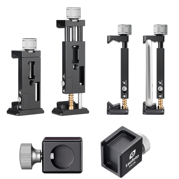 Leofoto Mounting Doppelhandgriff + Smartphonehalterung + Blitzschuhaufnahme VC-2