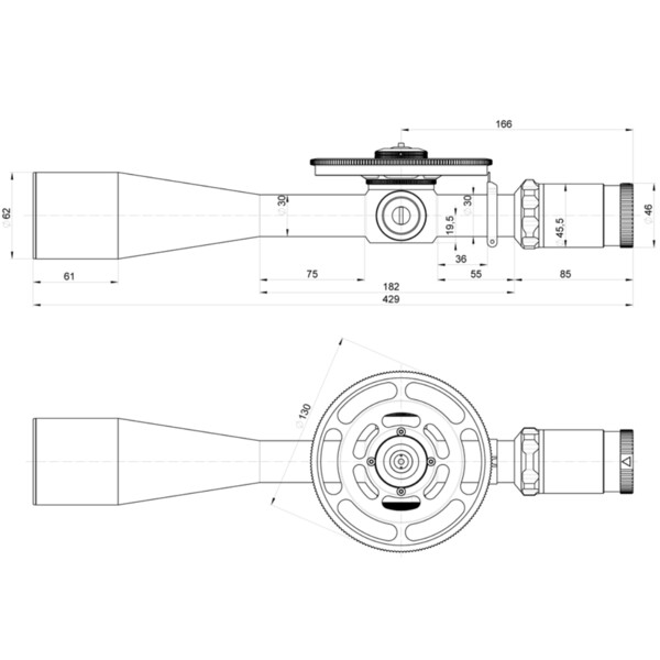 Kahles Mirino K1050i FT 10-50x56 argento, MHR, ccw, destra