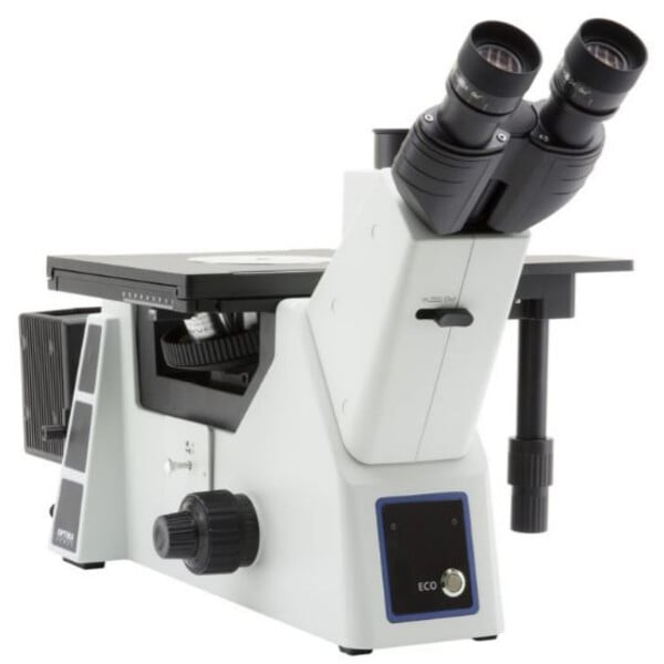 Optika Microscopio invertido IM-5MET, MET trino, inverso, 10x24mm,  AL, Halogen,  12V/100W w.o. objetivos