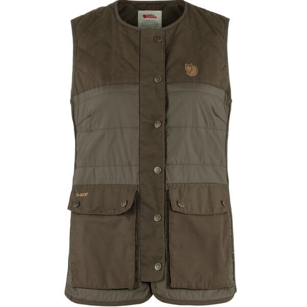 Fjällräven Boswol gewatteerd vest W, 633 Donker Olijf, L