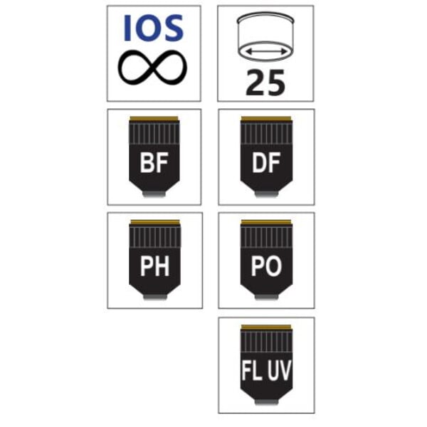 Optika Objective IOS U-PLAN F (Semi-Apo) PH 4x/0.13, M-1320