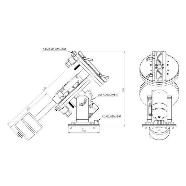 JTW Mount Trident Base Direct Friction Drive P75