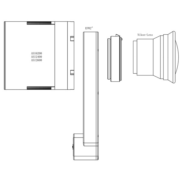 ZWO Adaptadores lentes DSLR Nikon / EFW2