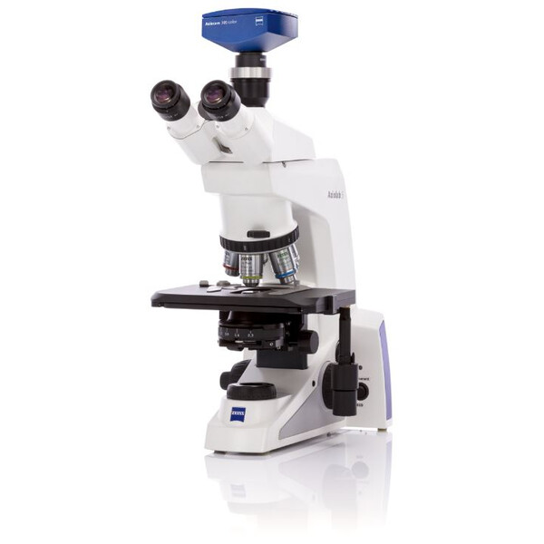 ZEISS Microscope , Axiolab 5, trino, infinity, plan, 10x, 63x, 10x/22, Dl, LED, 10W, incl. camera adapter, Axiocam