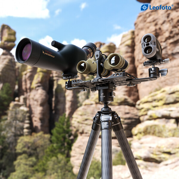 Leofoto FDM-05 mounting plate for spotting scope holder and other optics