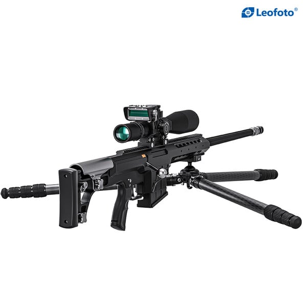 Leofoto SK-324CL Carbon tripod with rifle mount