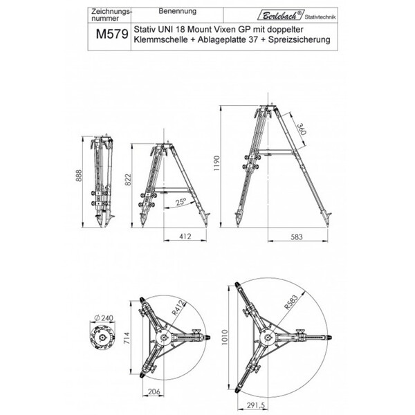 Berlebach Tripod Uni 18 ZWO AM5