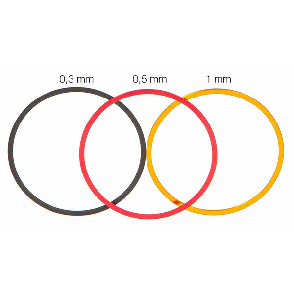 Baader Extension tube Fine-Adjustment rings M54 0,3 / 0,5 / 1 mm