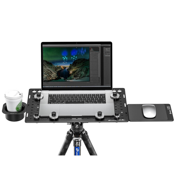Leofoto Mounting LCH-3 Kit laptop holder with mousepad and cup holder
