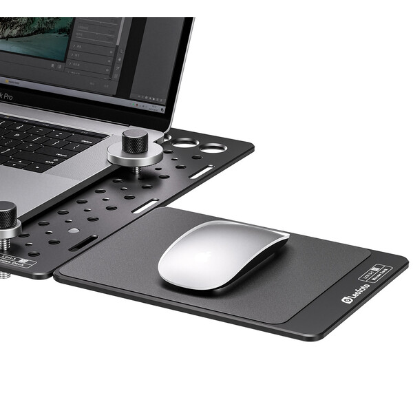 Leofoto Mounting LCH-3 Kit laptop holder with mousepad and cup holder