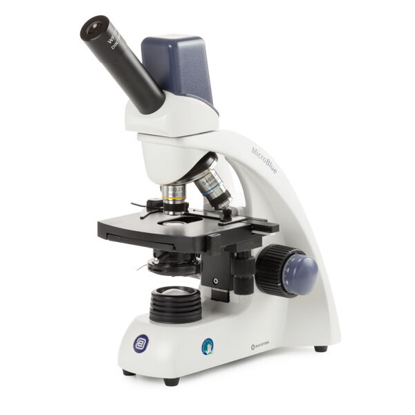 Euromex Microscoop MB.1655-1, mono, DIN 160, achro, 40x-600x, 10x/18, Dl, digital, Akku, LED, 1W