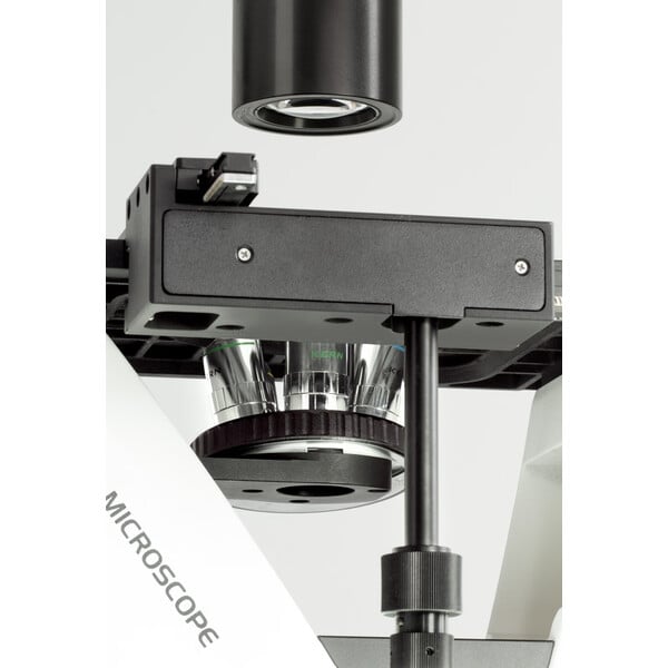 Kern Omgekeerde microscoop OCM 166, FL, PH, trino, invers, N.A.0,3 Condensor vast, 10x-40x, 30W LED, Al, 100W HBO, Dl.