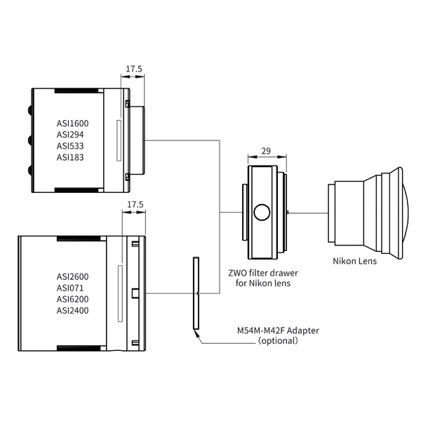 ZWO Filter Drawer suitable for Nikon lens