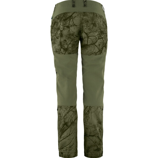 Fjällräven Pantalones Keb W Reg, 626-625 Camuflaje verde-verde laurel, 40