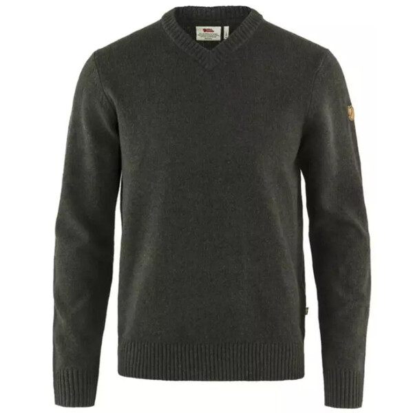 Fjällräven Maglione Övik con scollo a V M, 633 Dark Olive, taglia XXL
