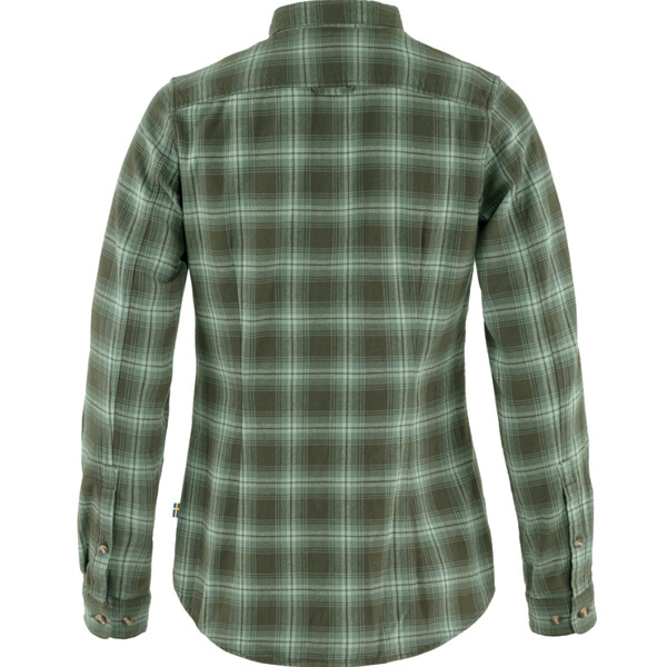 Fjällräven Camicia Övik in flanella W, 662-614 Deep Forest-Patina Green, M