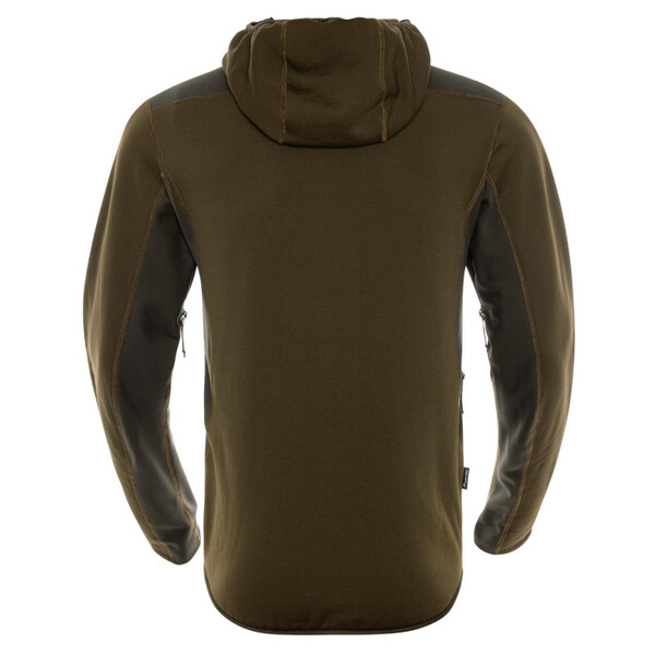 Härkila Sudadera con capucha de forro polar Deer Stalker, verde sauce/marrón sombra talla XL