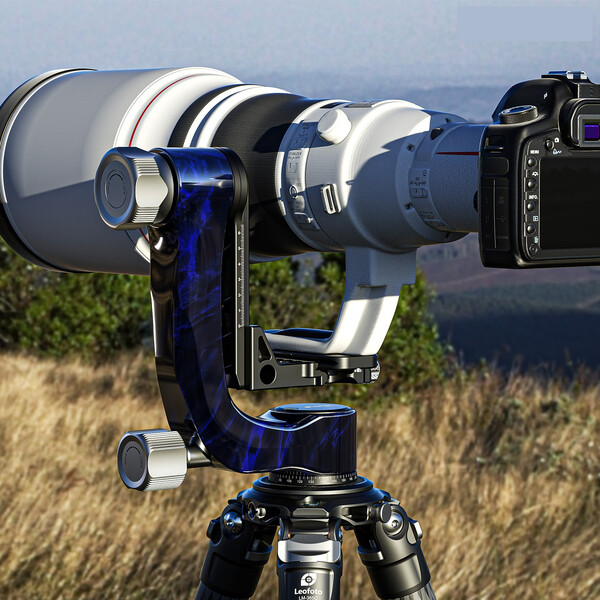 Leofoto 2-way-panheads PG-3 Carbon-Gimbal blue