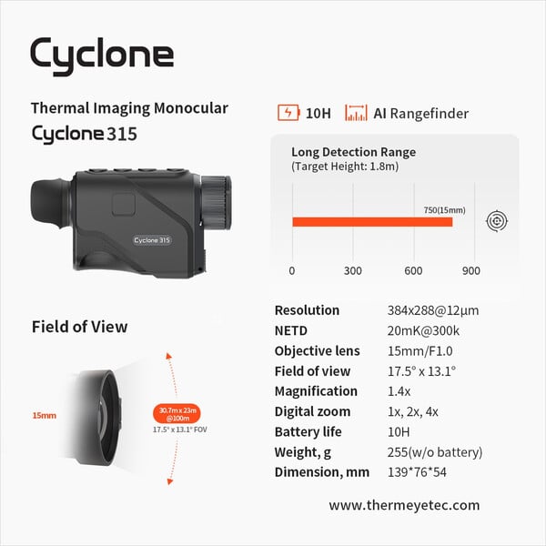 ThermTec Warmtebeeldcamera Cyclone 315