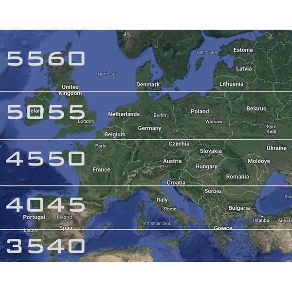 TMS-ASTRO Testa equatoriale Piattaforma EQ visiva 55°-60°