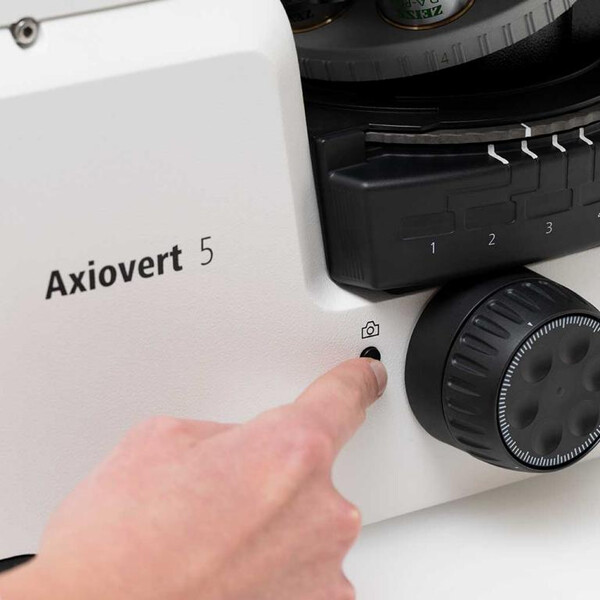 ZEISS Microscope Axiovert 5 Digital, PH, FL, 50-400x, Ph1, 0.4 NA, LED, 5 MP, colour