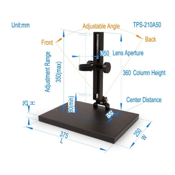 ToupTek Microscopio Zoom-Objektiv Set TZM0880D, Zoom 0.8-8x, 1x C-mount, inkl. Polarisations-Ringlicht